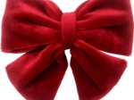 Bow tie hair slide red velvet