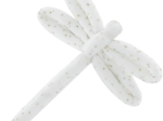 Dragonfly hair slide white sequined