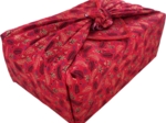 Furoshiki tall 73 x 73 tiges rouges de noël