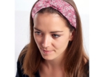 crossed headband pink violette
