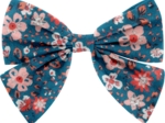 Bow tie hair slide fleuri nude ardoise
