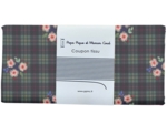 1 m fabric coupon tartan fleuri