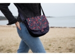 Flap of small shoulder bag huppette fleurie