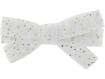 Ribbon hair slide white sequined