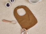Bib - Baby size gaze pois or caramel