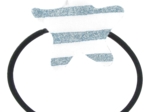 Pony-tail elastic hair star striped blue gray glitter
