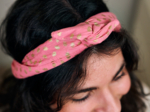 Wire headband retro feuillage or rose