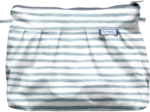 Pleated clutch bag striped blue gray glitter