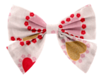 Bow tie hair slide petits coeurs