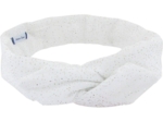 Wire headband retro white sequined
