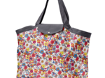 Tote bag with a zip tutti fleuri