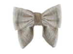 Mini bow tie clip  glitter linen