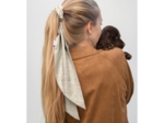 Long tail scrunchie  glitter linen