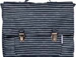 Kids backpack striped silver dark blue