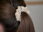 Small scrunchie  glitter linen