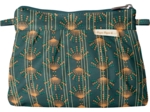 Mini Pleated clutch bag eventail or vert