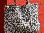 Foldable tote bag leopard