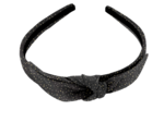 bow headband glitter black