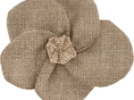 Flower petal hair slide small  copper linen