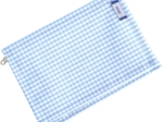 Compact wallet sky blue gingham