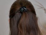  Oval Jewel Hair Tie pearl black
