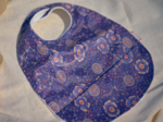 Coated fabric bib lavandula