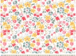 Cotton fabric ex2512 multicolored watercolor pansies