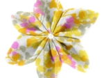 Star flower 4 hairslide mimosa jaune rose