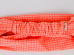 Headscarf headband- child size neon orange gingham