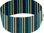 Stretch jersey headband  rayé noir anis bleu j3