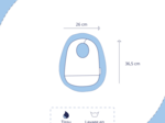 Coated fabric bib rêve de jasmin