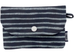 Soap Pouch striped silver dark blue