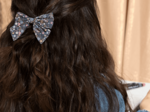 Bow tie hair slide seventies