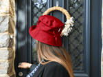 Rain hat adjustable-size T3 red