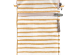 Quilted phone pocket rayé or blanc