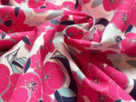 Cotton fabric ex2440 fuchsia cotton flower