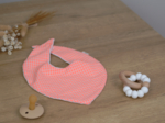 bandana bib neon orange gingham