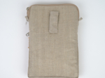 Quilted phone pocket golden linen