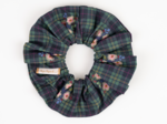 Scrunchie tartan fleuri
