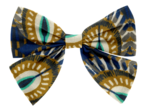 Bow tie hair slide plumes de paon