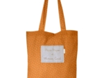 Tote bag caramel golden straw