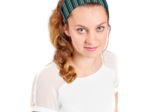 Stretch jersey headband  rayé noir anis bleu j3