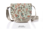 Flap of small shoulder bag vert bohème