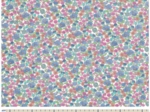 Coated fabric pastel fleuri