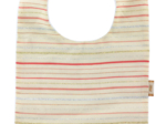 Bib - Baby size silver pink striped