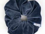 Scrunchie blue denim velvet