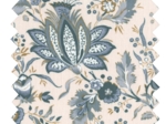 1 m fabric coupon ex2455 ivory grey indian flower
