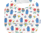 Coated fabric bib petits monstres