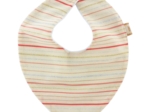 bandana bib silver pink striped