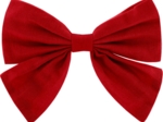 Bow tie hair slide red